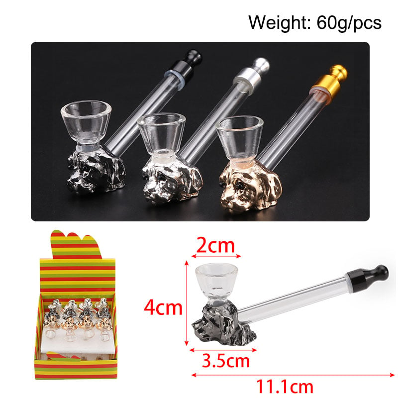 Futeng FT-01539 Smoking Pipe&Accessories Portable clear glass smoking pipe pupply head weed pipe for smoking accessories wholesa