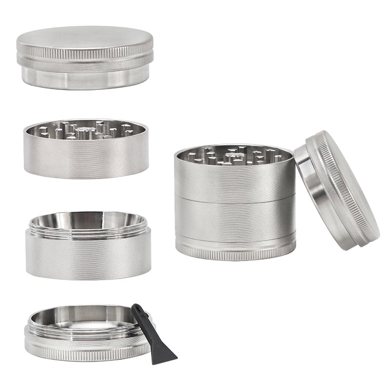 FT-11044 Futeng Herb Grinder Stainless stell herb grinder 4 layers plain metal grinder for herb Wholesale