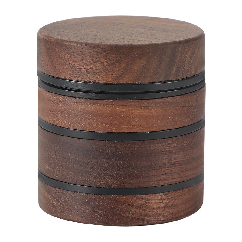 Futeng FT-10975 Herb Grinder New arrival 63mm custom wood dry herb grinder 2.5 inch wholesale wooden spice crusher 4 layer woode