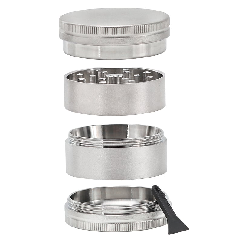 FT-11044 Futeng Herb Grinder Stainless stell herb grinder 4 layers plain metal grinder for herb Wholesale