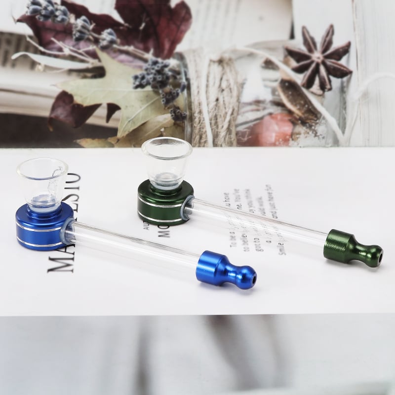 Futeng  FT-09539 Smoking Pipe&Accessories Aluminum alloy glass smoking pipe weed smoking pipe  wholesale