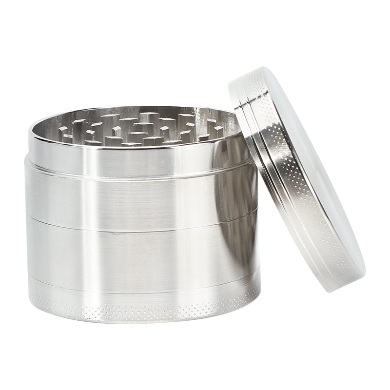 Futeng FT-07438 Herb Grinder 55mm zinc alloy herb grinder 4 parts metal spice tobacco grinder for weed wholesale