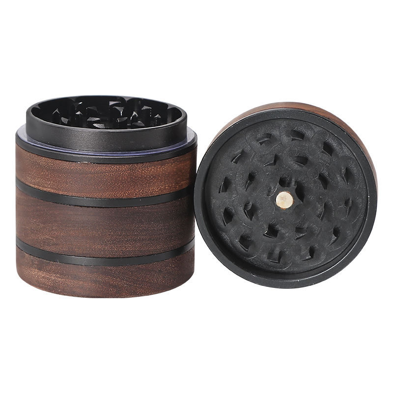 Futeng FT-10975 Herb Grinder New arrival 63mm custom wood dry herb grinder 2.5 inch wholesale wooden spice crusher 4 layer woode