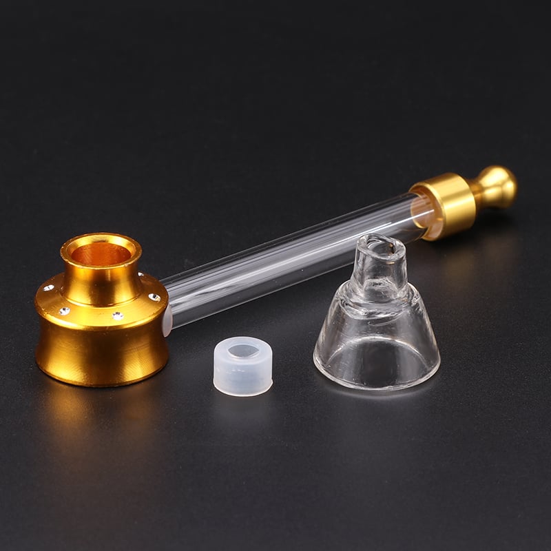 Futeng  FT-06430 Smoking Pipe&Accessories Aluminum glass smoking pipe weed pipe wholesale