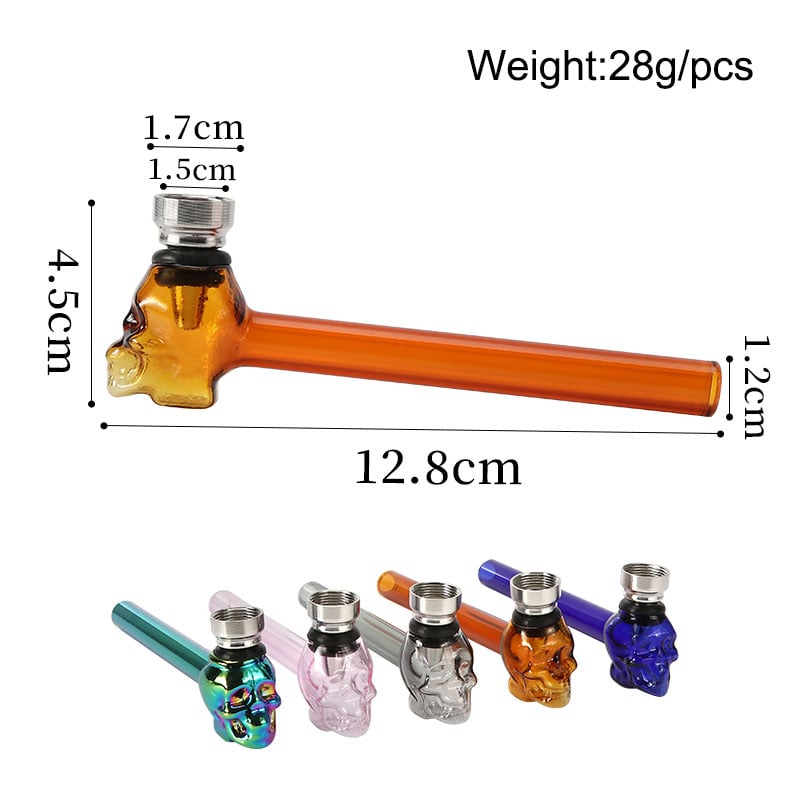 Futeng FT-09515 Smoking Pipe&Accessories Glass smoking pipe skull shape weed pipe whole sale