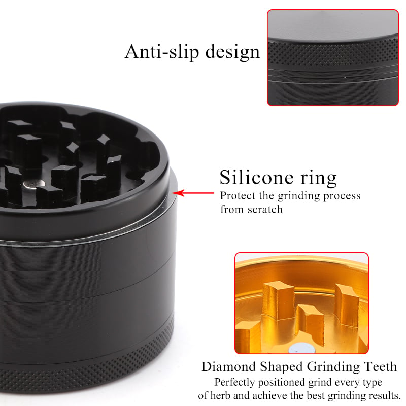 Futeng FT-02369  Herb Grinder Aluminum Alloy 4 Layers Herb Grinders Wholesale