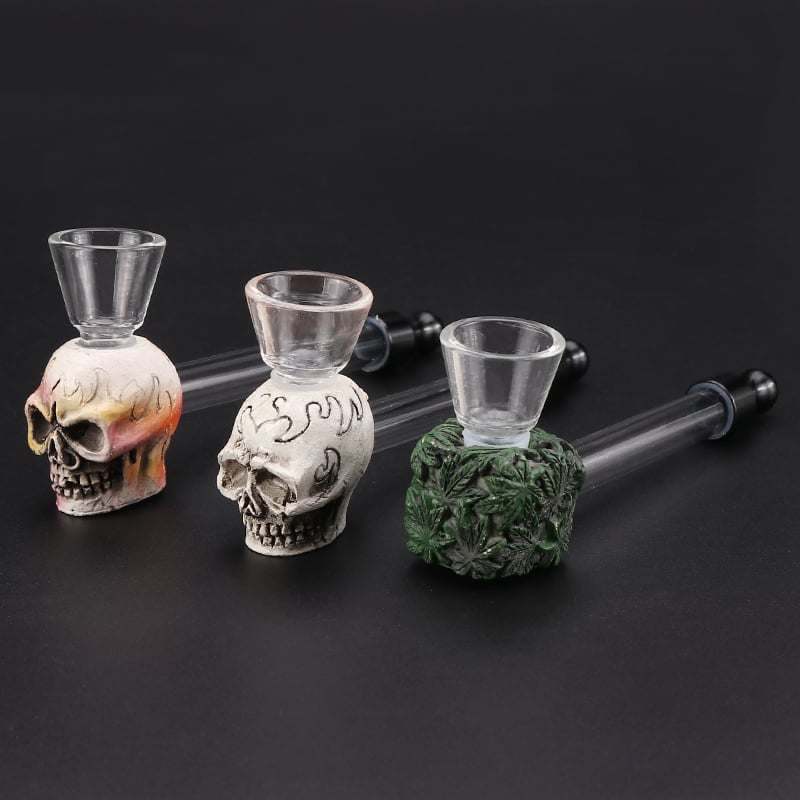 Futeng FT-06431 Smoking Pipe&Accessories Resin smoking pipe skull glass pipe for weed smoking wholesale