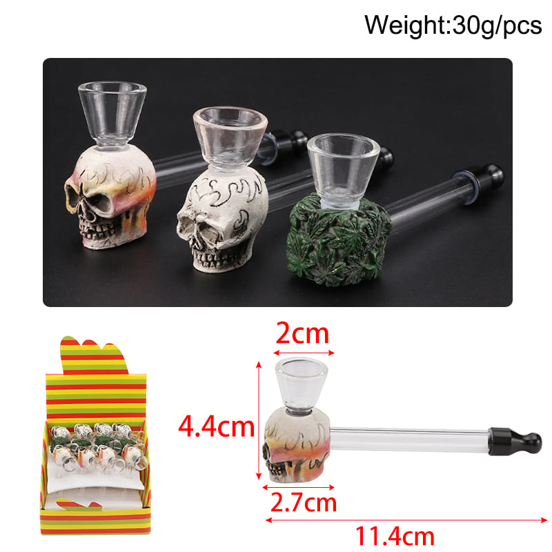 Futeng FT-06431 Smoking Pipe&Accessories Resin smoking pipe skull glass pipe for weed smoking wholesale