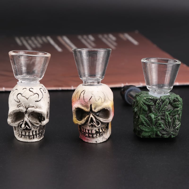 Futeng FT-06431 Smoking Pipe&Accessories Resin smoking pipe skull glass pipe for weed smoking wholesale