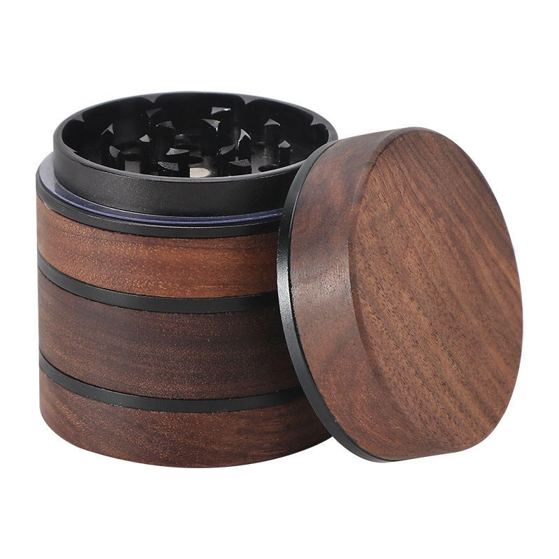 Futeng FT-10975 Herb Grinder New arrival 63mm custom wood dry herb grinder 2.5 inch wholesale wooden spice crusher 4 layer woode