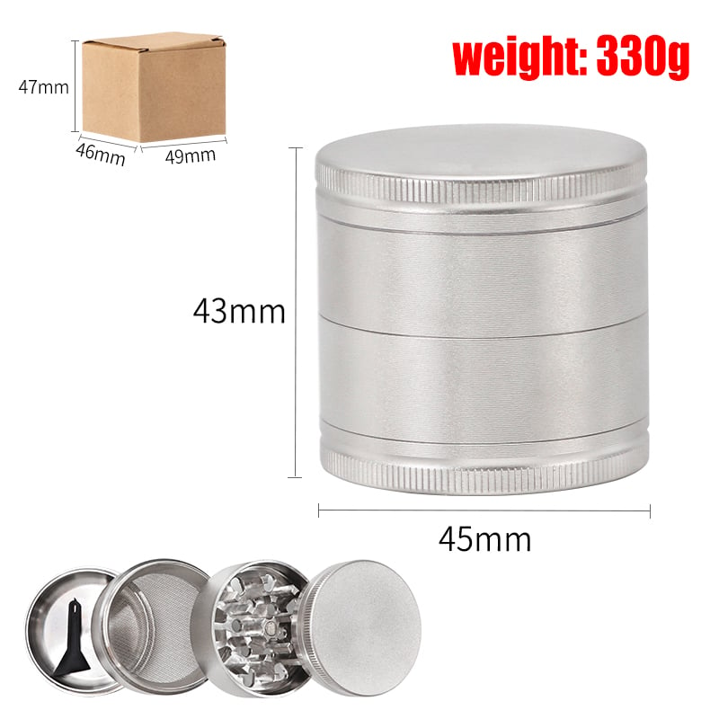 FT-11044 Futeng Herb Grinder Stainless stell herb grinder 4 layers plain metal grinder for herb Wholesale