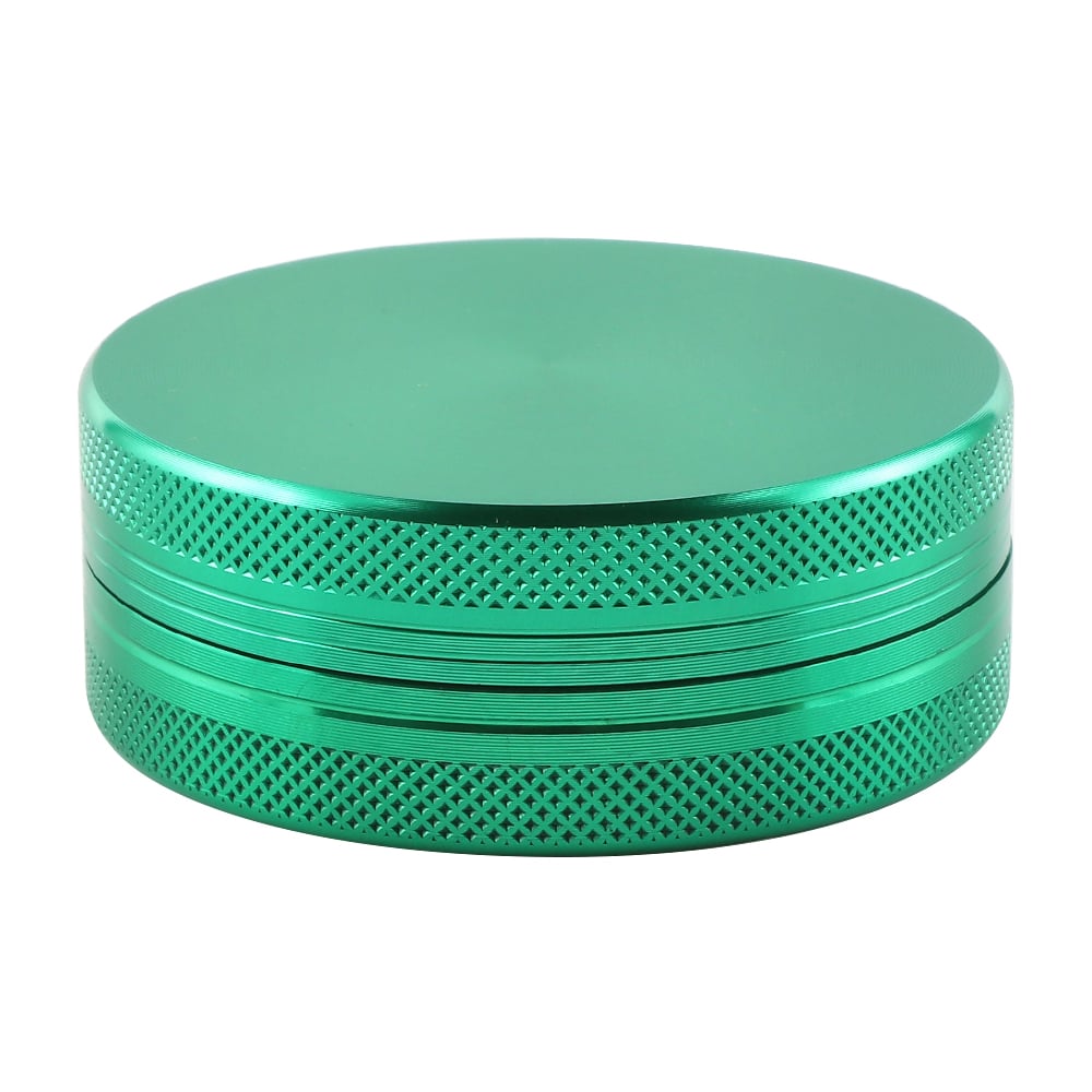 Futeng FT-04585 Herb Grinder 55mm Aluminum Herb Grinder 2 layers plain metal grinder for weed wholesale