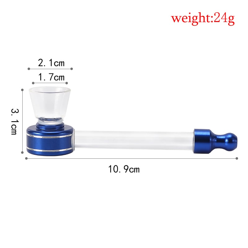 Futeng  FT-09539 Smoking Pipe&Accessories Aluminum alloy glass smoking pipe weed smoking pipe  wholesale