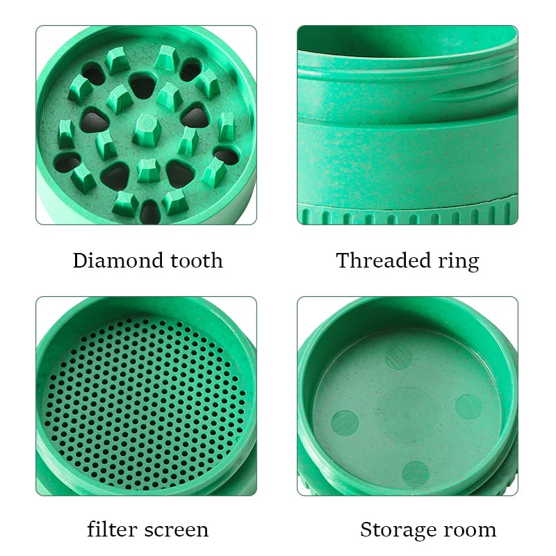 Futeng FT-09861 Herb Grinder Biodegradable plastic spice dry herb grinder 55mm weed grinder wholesale