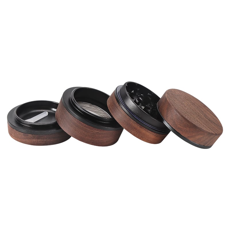 Futeng FT-10975 Herb Grinder New arrival 63mm custom wood dry herb grinder 2.5 inch wholesale wooden spice crusher 4 layer woode