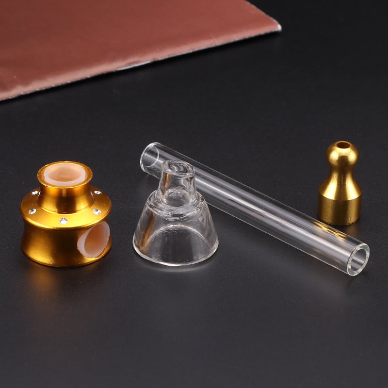 Futeng  FT-06430 Smoking Pipe&Accessories Aluminum glass smoking pipe weed pipe wholesale