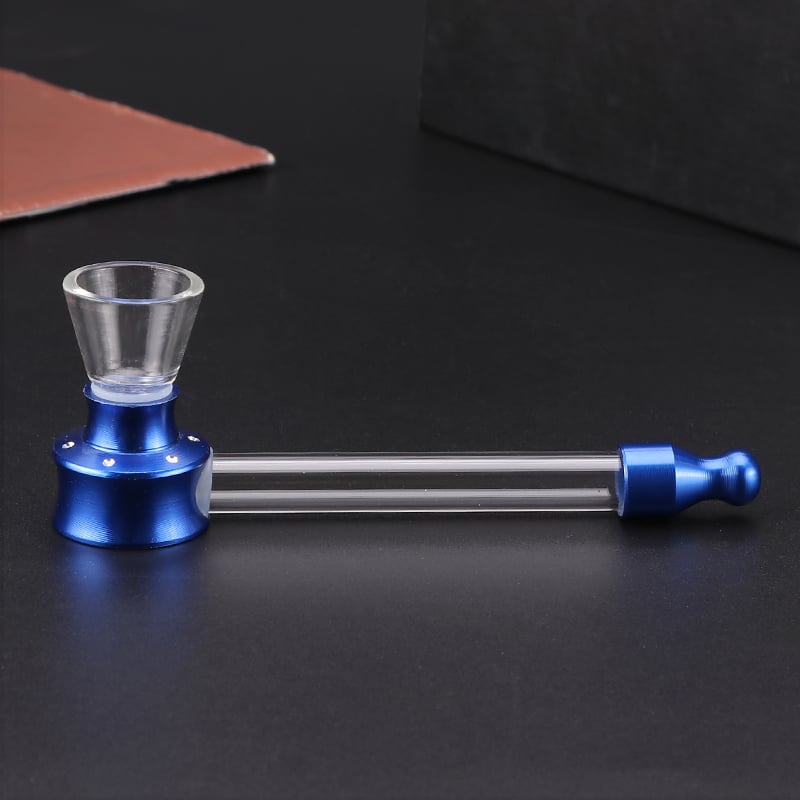 Futeng  FT-06430 Smoking Pipe&Accessories Aluminum glass smoking pipe weed pipe wholesale