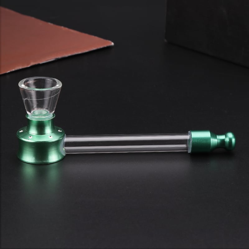 Futeng  FT-06430 Smoking Pipe&Accessories Aluminum glass smoking pipe weed pipe wholesale