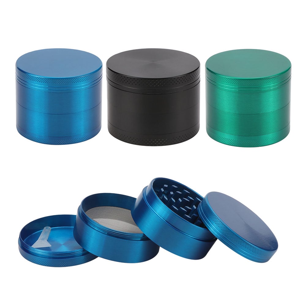 Futeng FT-07438 Herb Grinder 55mm zinc alloy herb grinder 4 parts metal spice tobacco grinder for weed wholesale